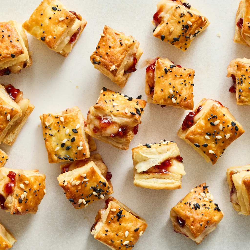 Baked Brie Puffs With Chile Crisp